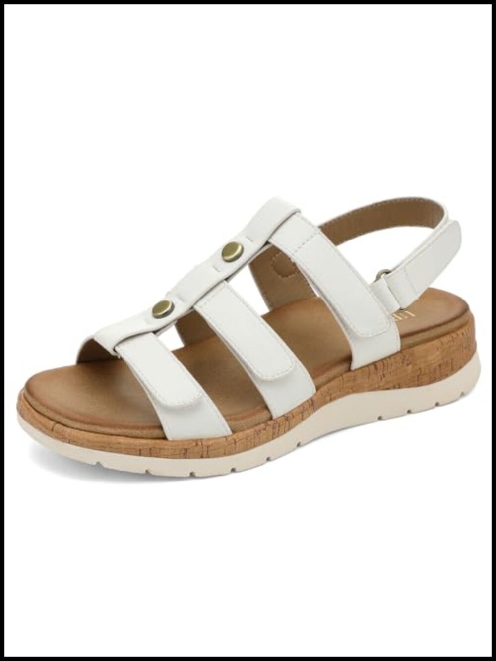 Women's Gladiator Flat Sandals with Arch Support, Adjustable Straps, Non-Slip